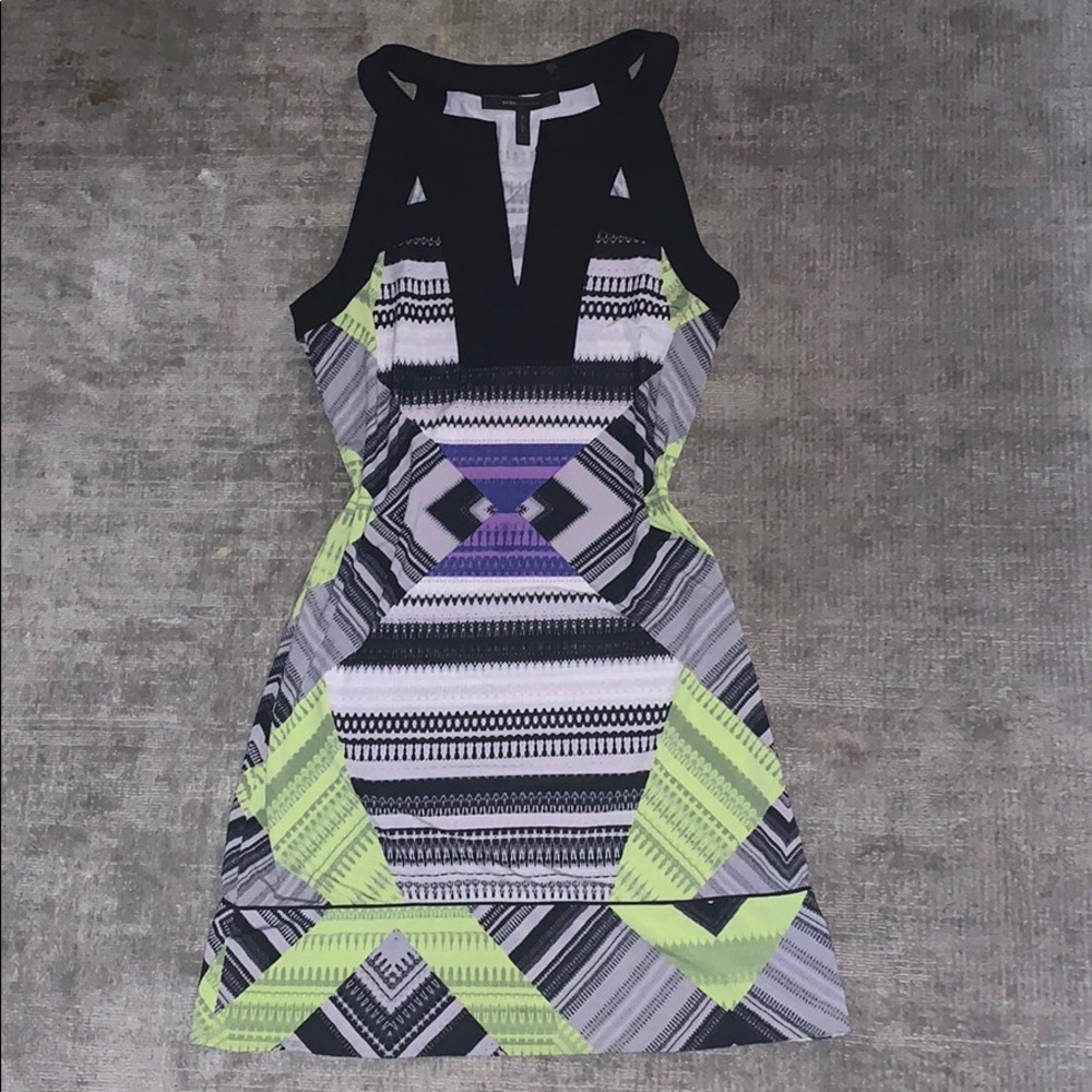 Gorgeous BCBG multi-colored day or evening dress! Ready for you.